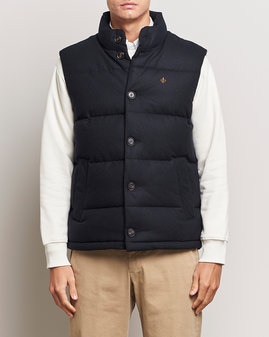 Herren | Jacken | Morris | Alston Wool Flanell Vest Blue