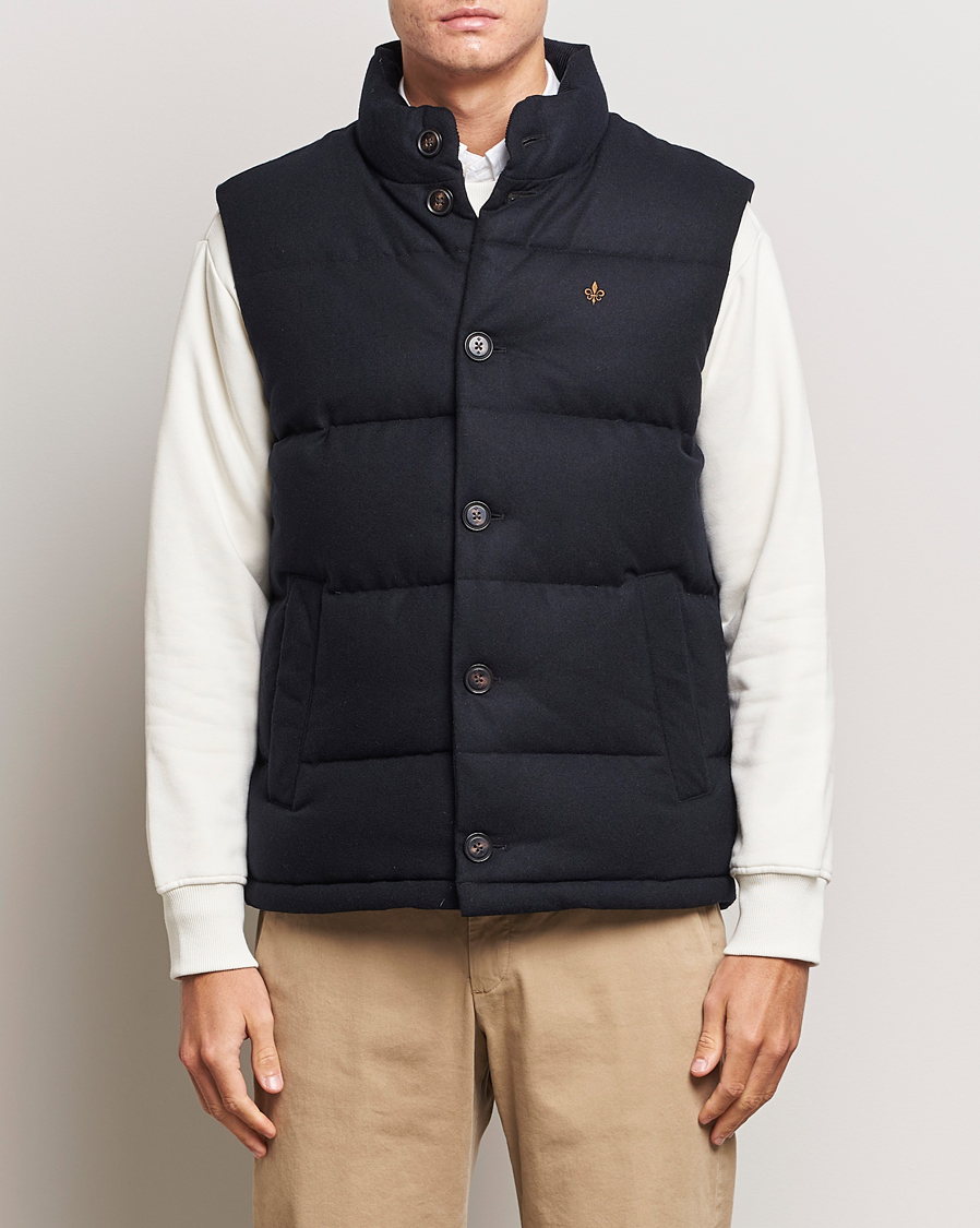 Herren |  | Morris | Alston Wool Flanell Vest Blue