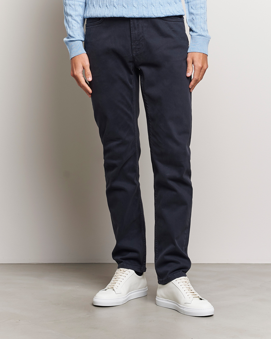 Herren | 40% sale | Morris | James Brushed 5-Pocket Pant Blue