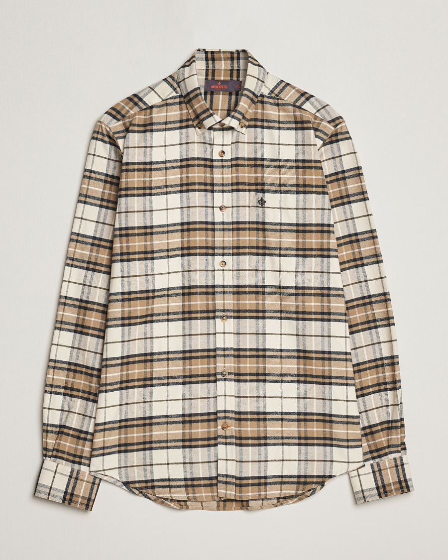 Herren | | Morris | Flanell Big Check Shirt Off White