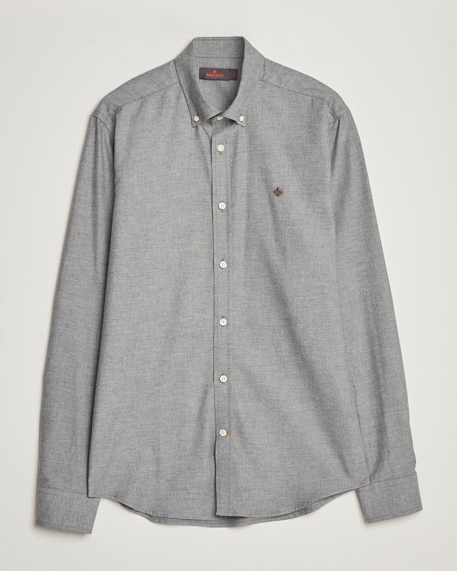 Herren | Hemden | Morris | Watts Flanell Shirt Light Grey