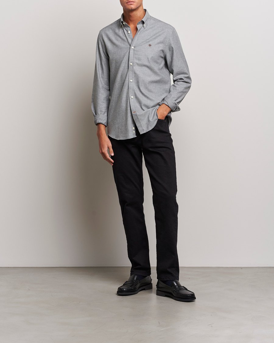 Herren | Hemden | Morris | Watts Flanell Shirt Light Grey