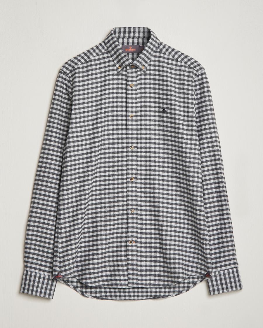 Herren | Hemden | Morris | Flanell Check Shirt Grey