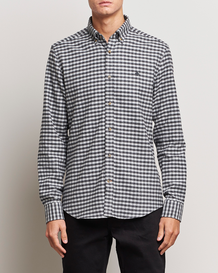 Herren | Hemden | Morris | Flanell Check Shirt Grey