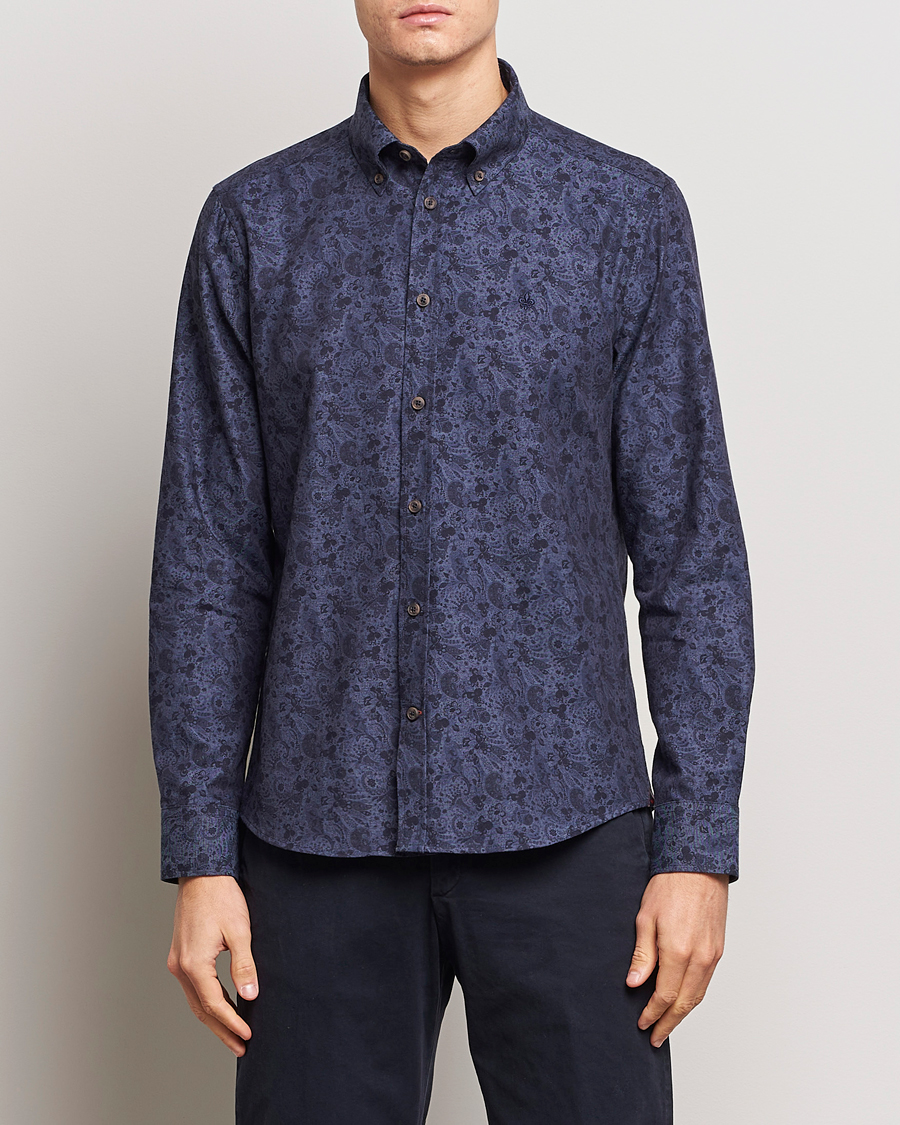 Herren |  | Morris | Printed Flower Shirt Navy