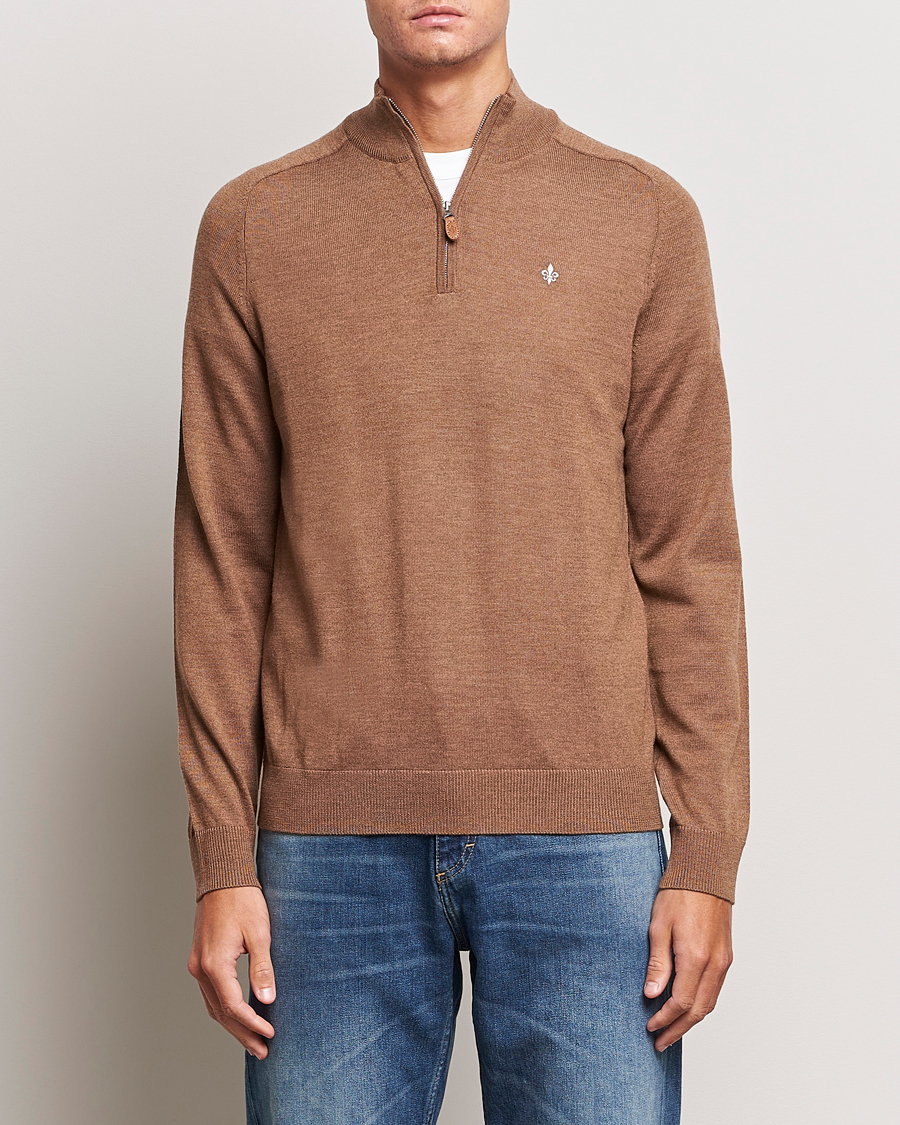 Herren |  | Morris | John Merino Half Zip Camel