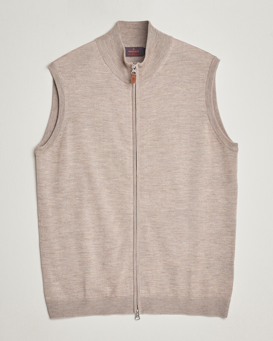 Herren | | Morris | Merino Zip Vest Khaki