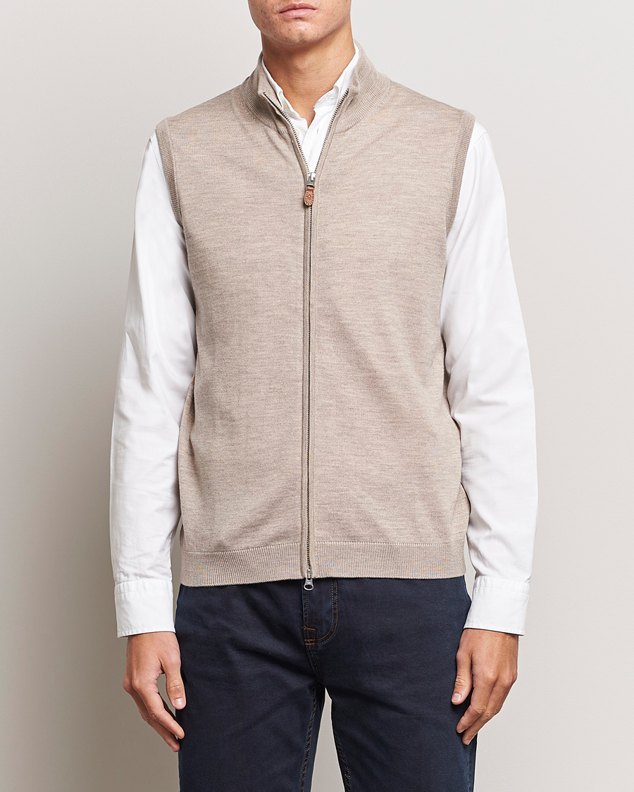 Herren | | Morris | Merino Zip Vest Khaki