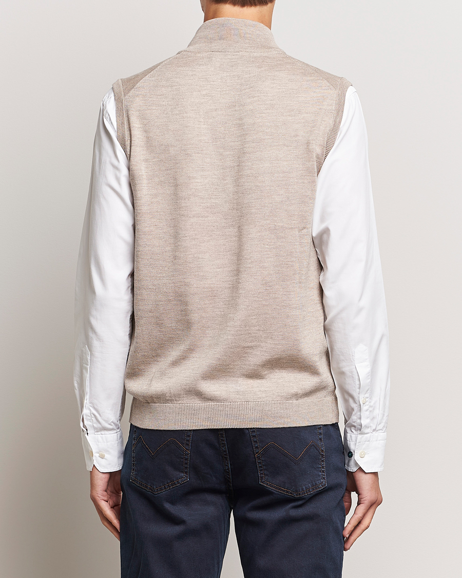 Herren | Pullover | Morris | Merino Zip Vest Khaki