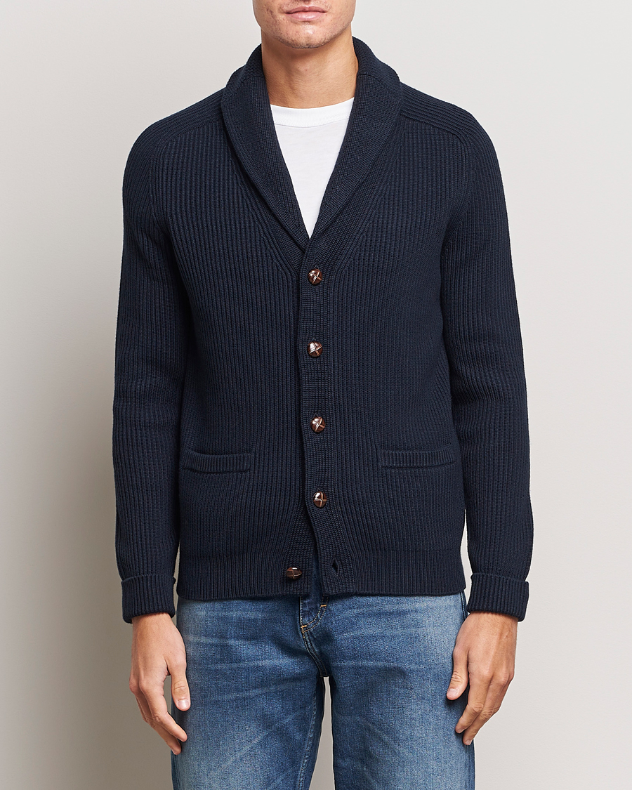 Herren | Preppy Authentic | Morris | Brayden Shawl Cardigan Navy