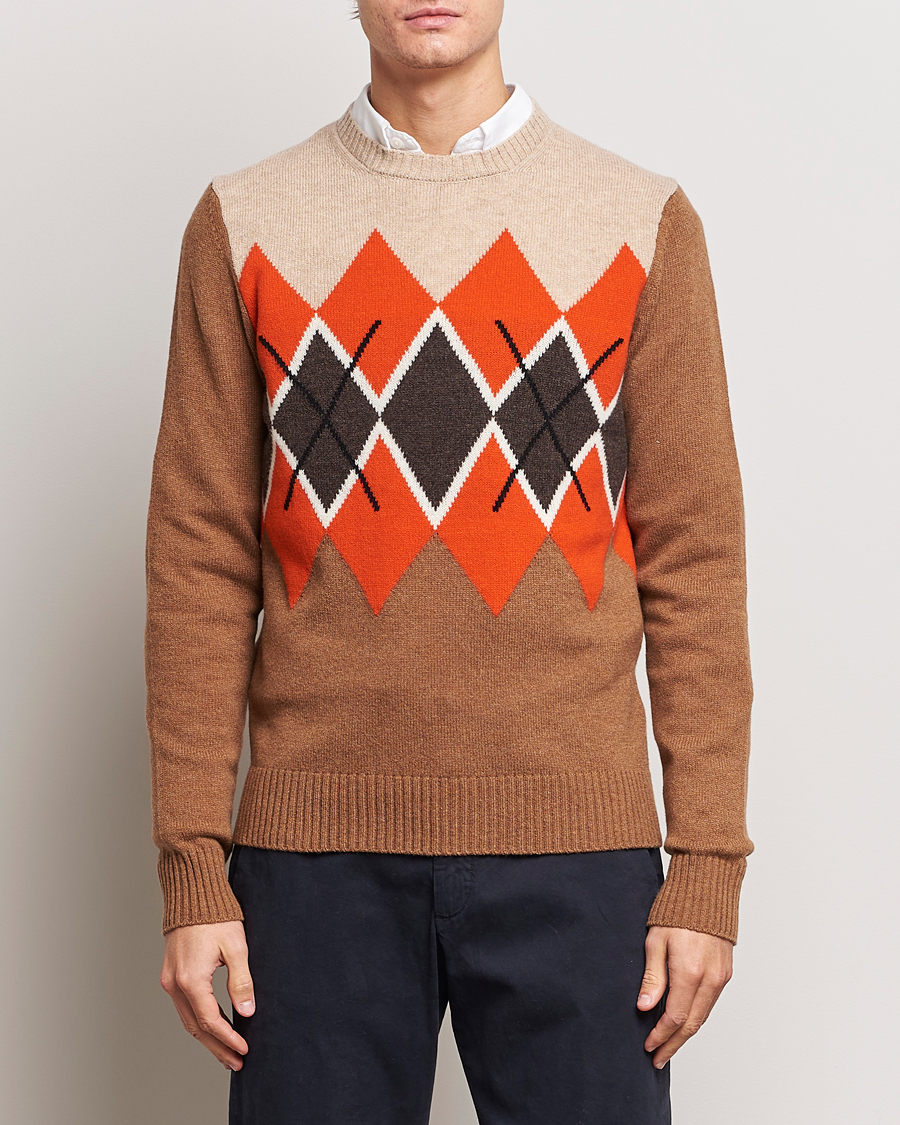 Herren |  | Morris | Ayle Argyle Crew Neck Camel
