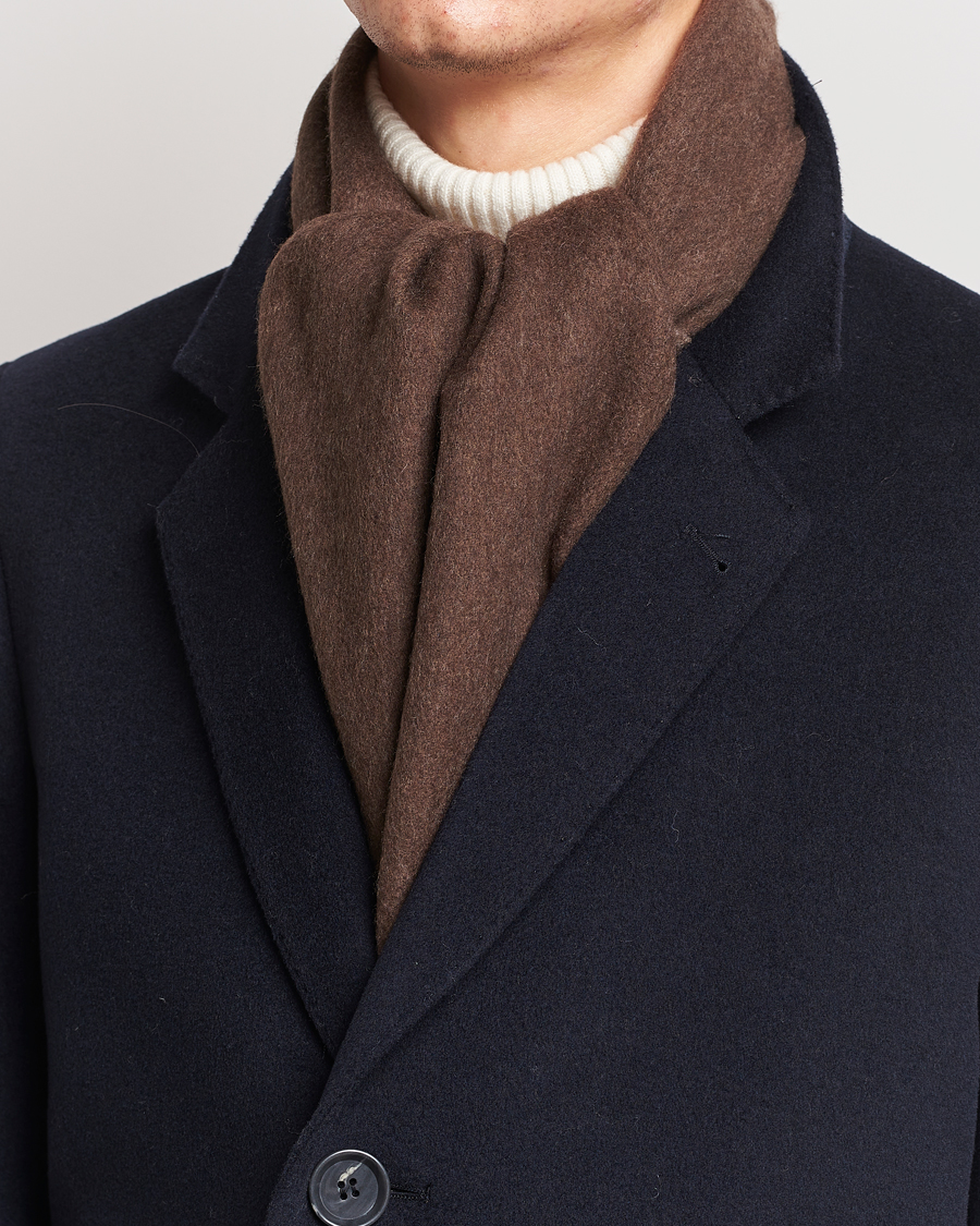 Herren |  | Morris | Double Face Wool Scarf Brown