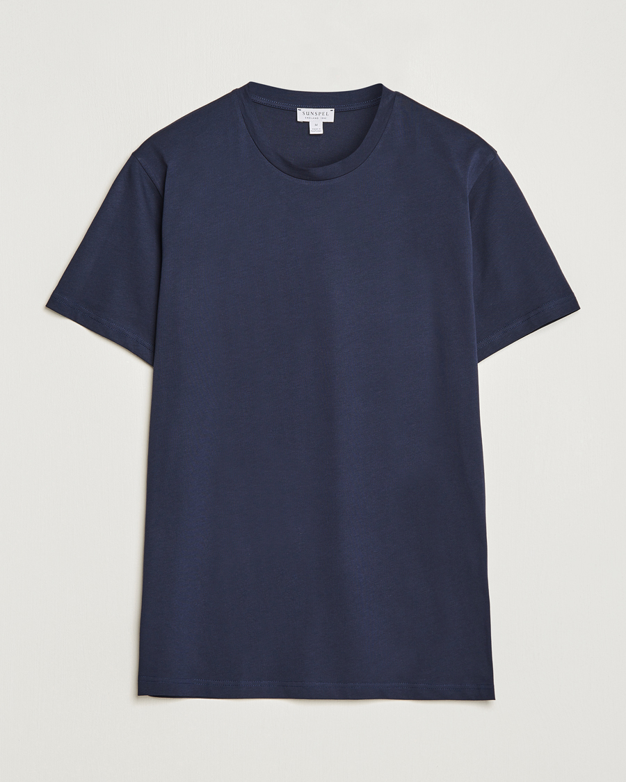 Herren | T-Shirts | Sunspel | Riviera Midweight T-Shirt Navy