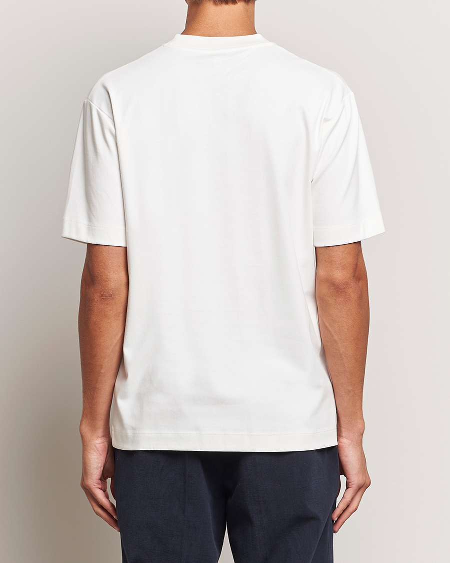 Herren | T-Shirts | Sunspel | Heavyweight Mock Neck T-Shirt Ecru