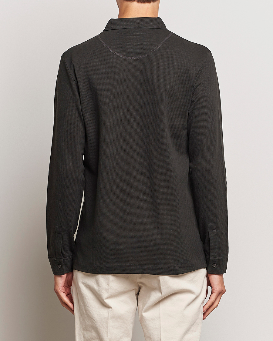 Herren | Pullover | Sunspel | Long Sleeve Riviera Polo Shirt Coffee