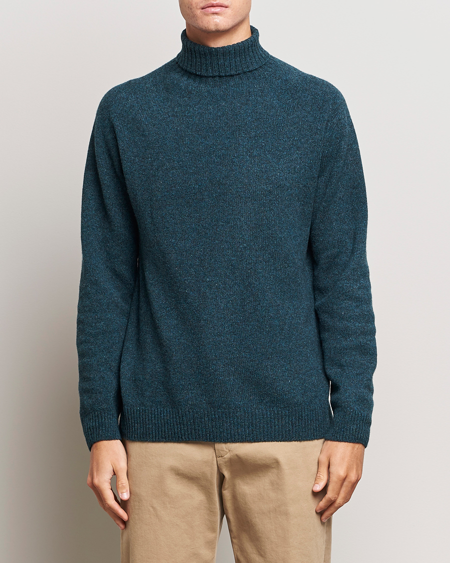 Herren |  | Sunspel | Lambswool Rollneck Peacock
