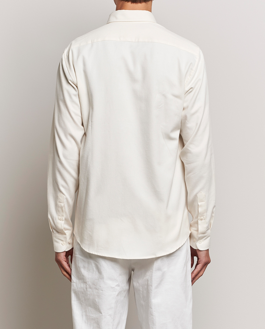 Herren | Hemden | Sunspel | Brushed Cotton Flannel Shirt Ecru