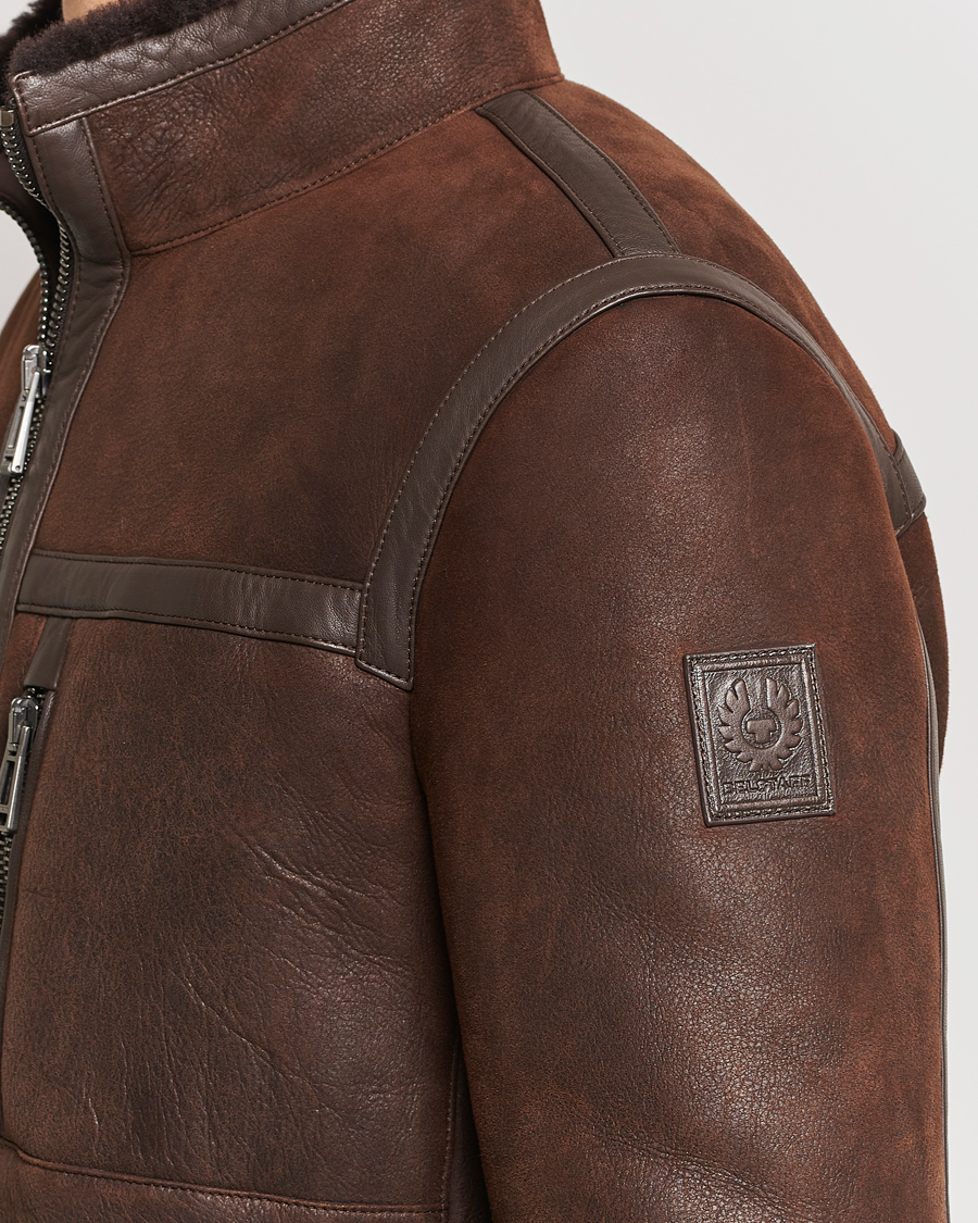 Herren | Jacken | Belstaff | Tundra Sherling Leather Jacket Earth Brown