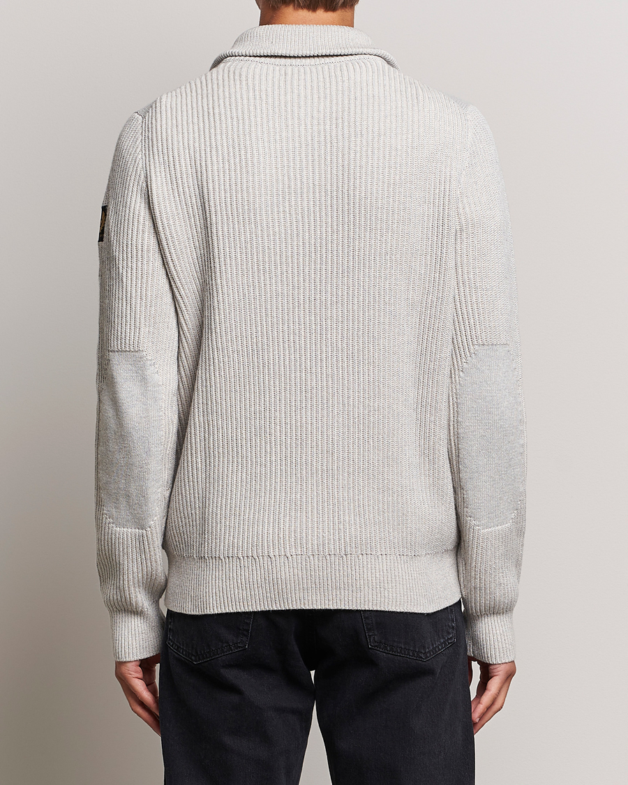 Herren | Pullover | Belstaff | Stanley Quarter Zip Jumper Old Silver