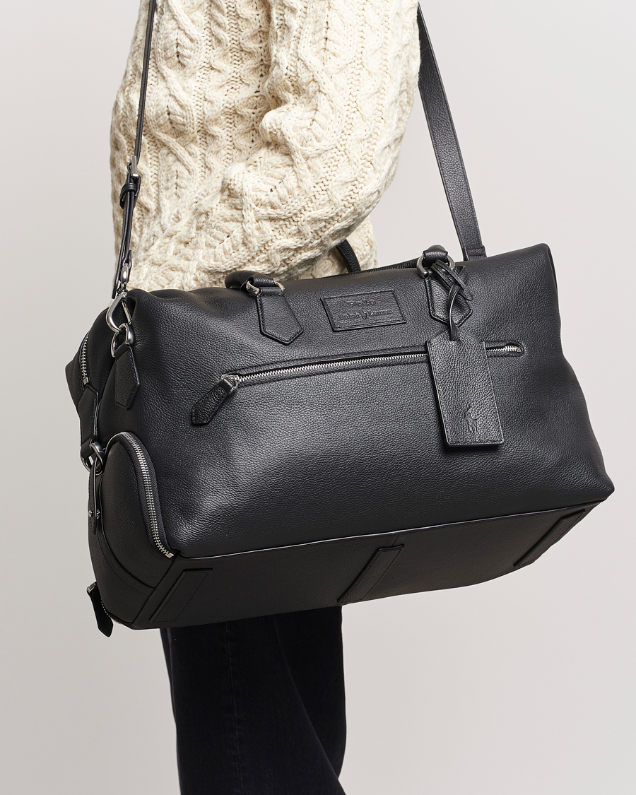 Herren | Taschen | Polo Ralph Lauren | Leather Weekendbag Black