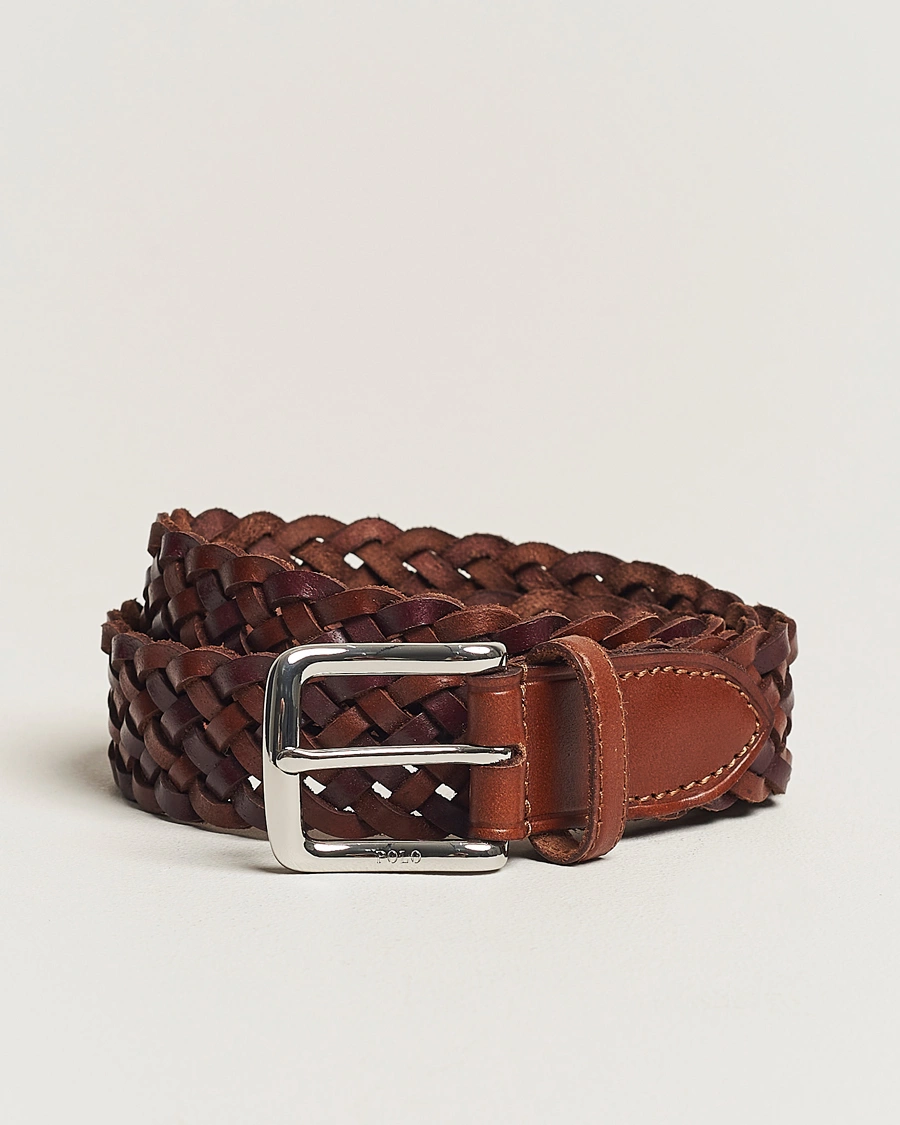 Herren | Polo Ralph Lauren Braided Belt Saddle Brown/Dk Brown W38 | Polo Ralph Lauren | Braided Belt Saddle Brown/Dk Brown W38