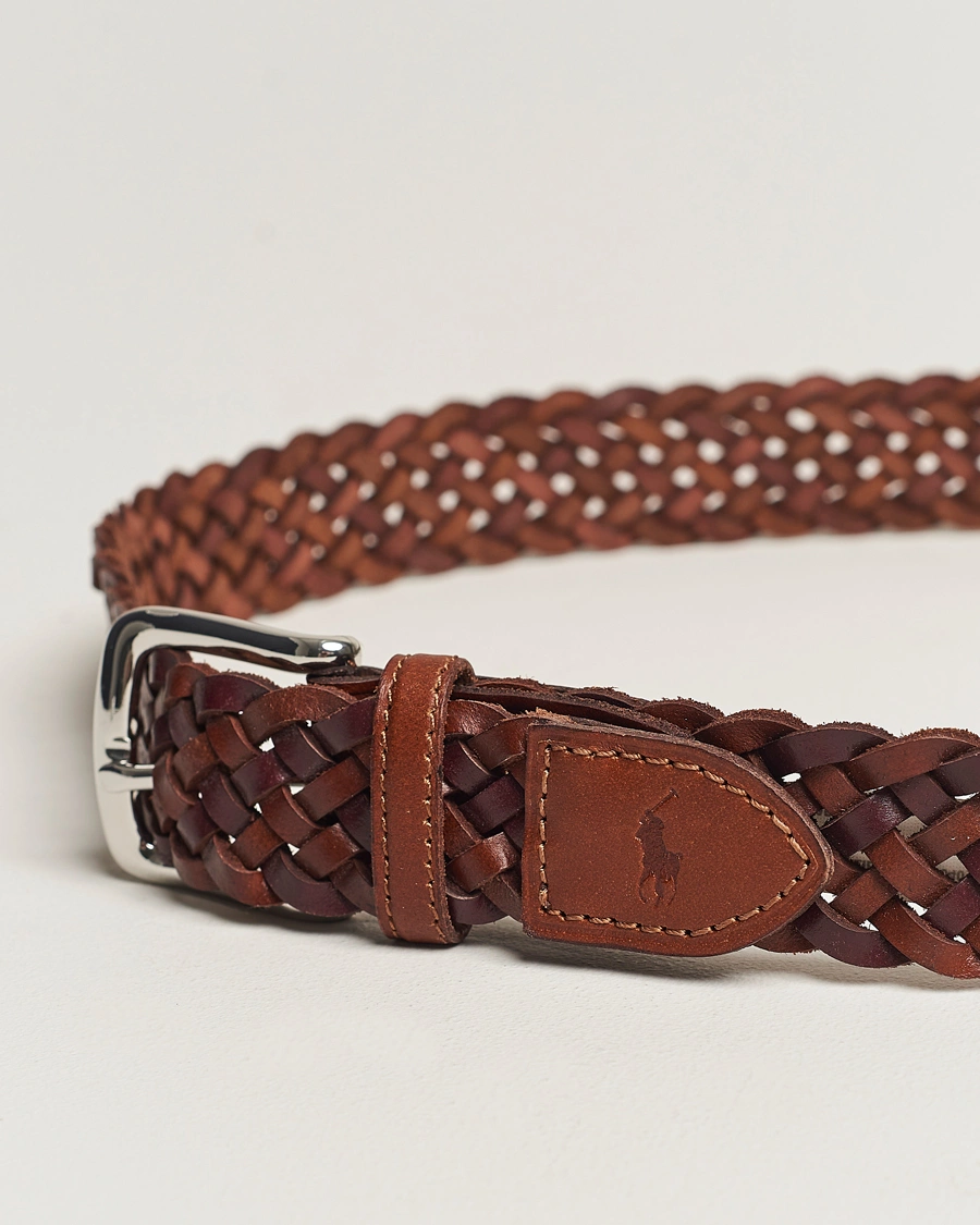 Herren | Polo Ralph Lauren Braided Belt Saddle Brown/Dk Brown W38 | Polo Ralph Lauren | Braided Belt Saddle Brown/Dk Brown W38