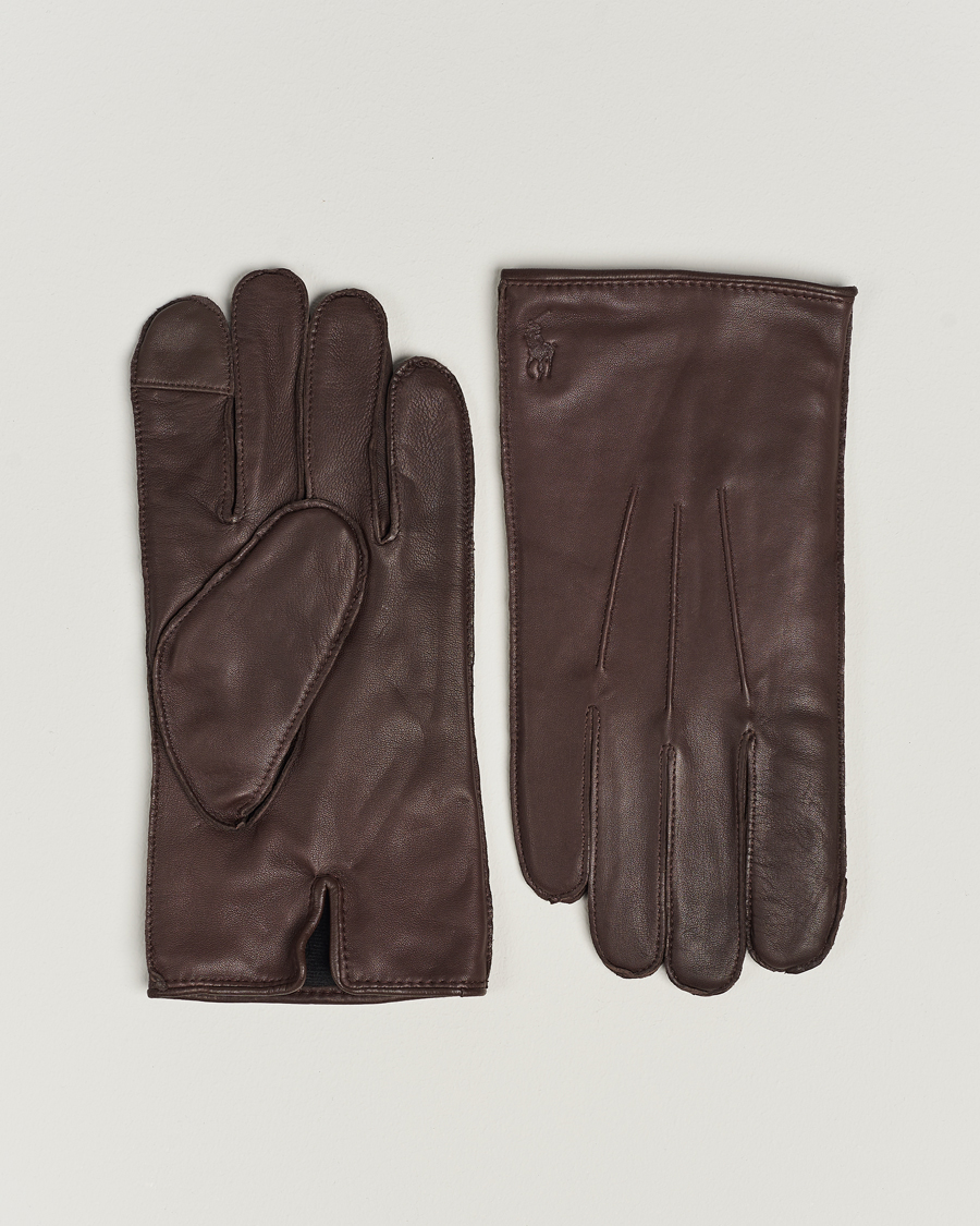 Herren | Polo Ralph Lauren | Polo Ralph Lauren | Leather Gloves Dark Brown