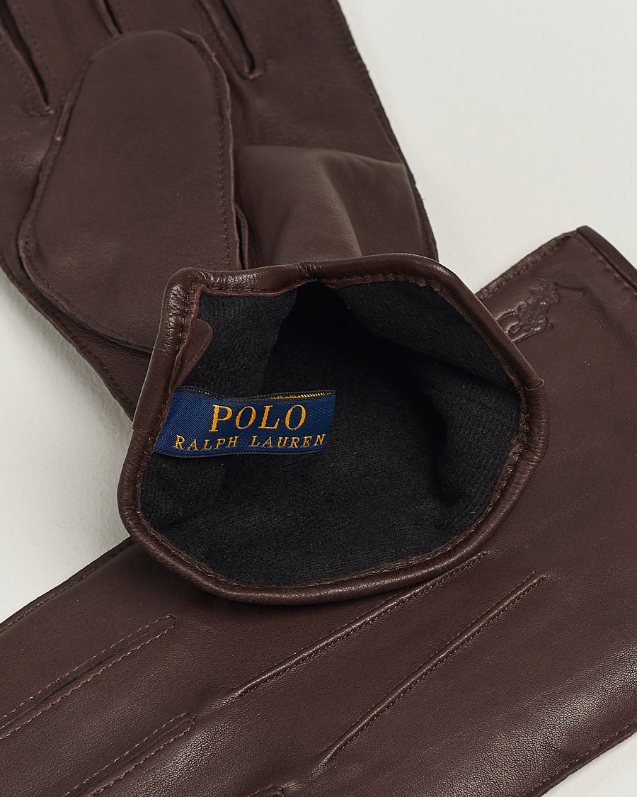 Herren |  | Polo Ralph Lauren | Leather Gloves Dark Brown