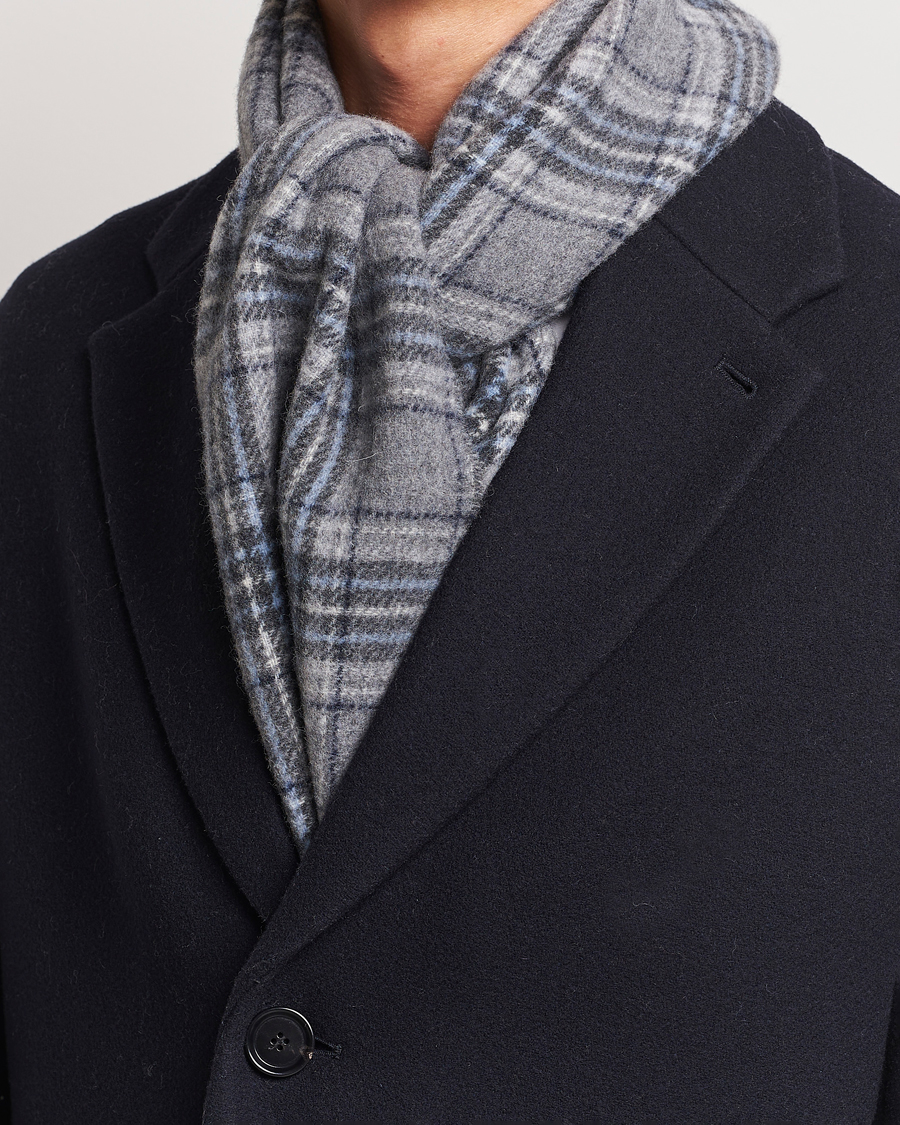 Herren |  | Polo Ralph Lauren | Wool Checked Scarf Grey