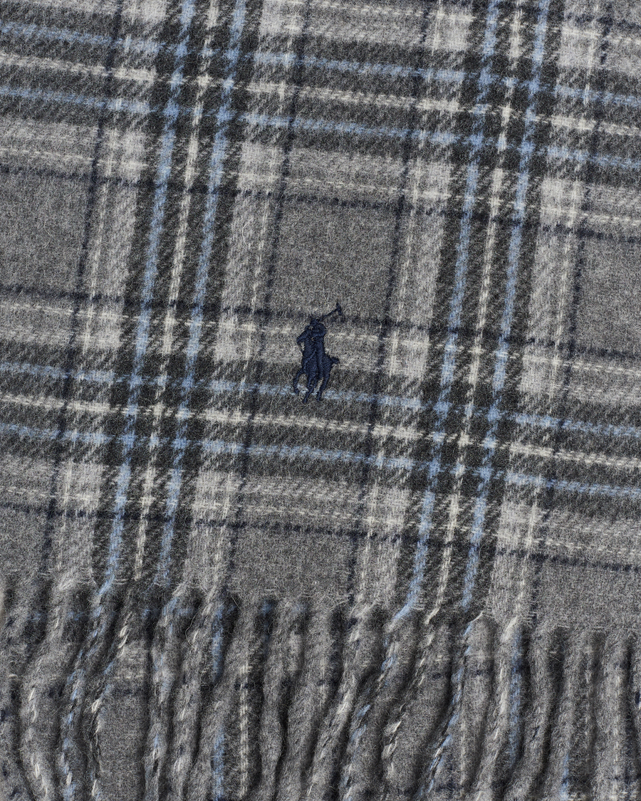 Herren | Polo Ralph Lauren Wool Checked Scarf Grey | Polo Ralph Lauren | Wool Checked Scarf Grey