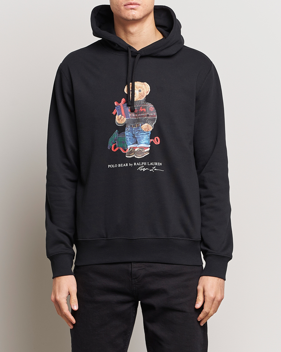 Herren |  | Polo Ralph Lauren | Printed Denim Bear Hoodie Black