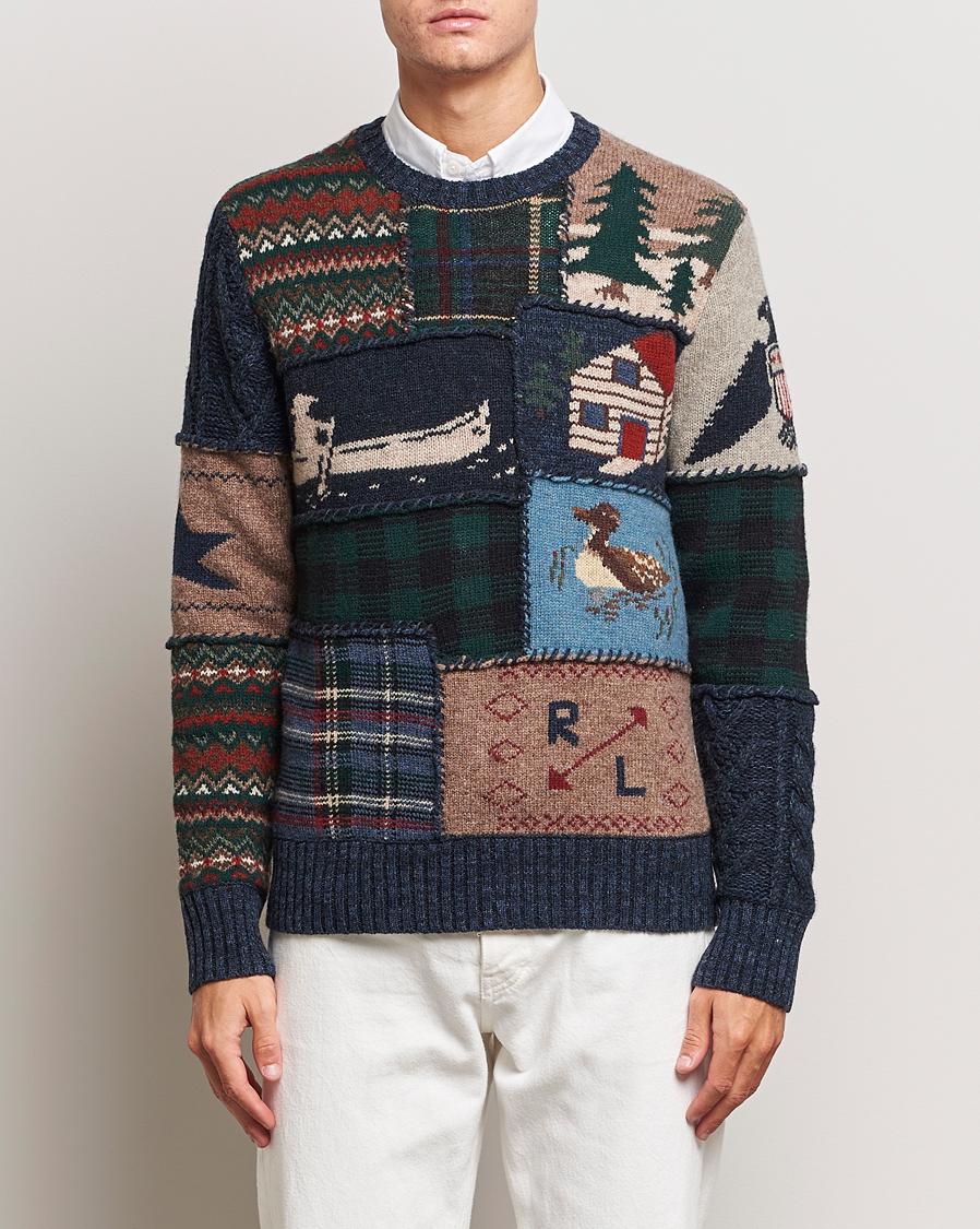Herren | Pullover | Polo Ralph Lauren | Wool Patchwork Knitted Sweater Multi