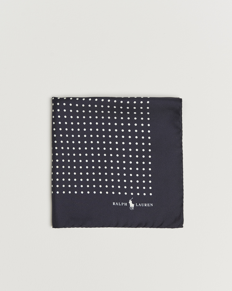 Herren | Einstecktücher | Polo Ralph Lauren | Silk Dot Pocket Square Navy/White