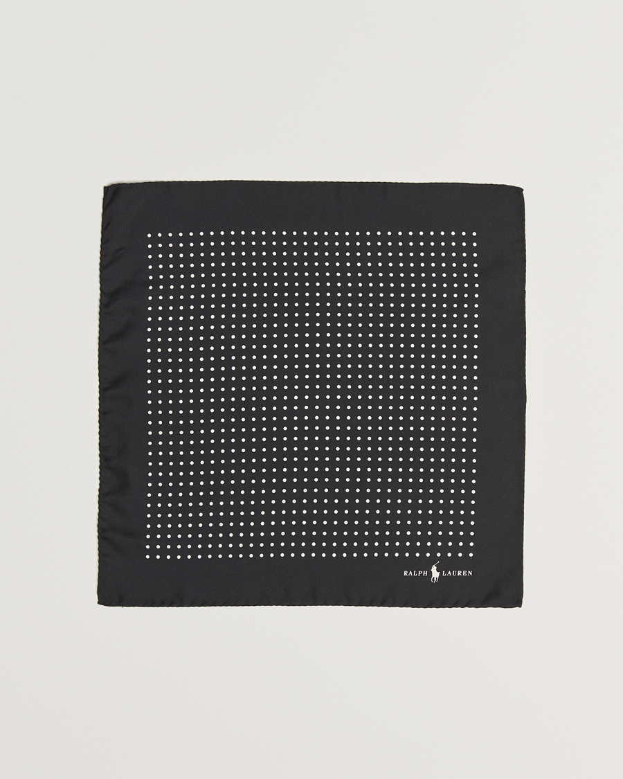 Herren | Einstecktücher | Polo Ralph Lauren | Silk Dot Pocket Square Black/White