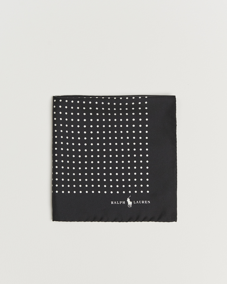 Herren |  | Polo Ralph Lauren | Silk Dot Pocket Square Black/White