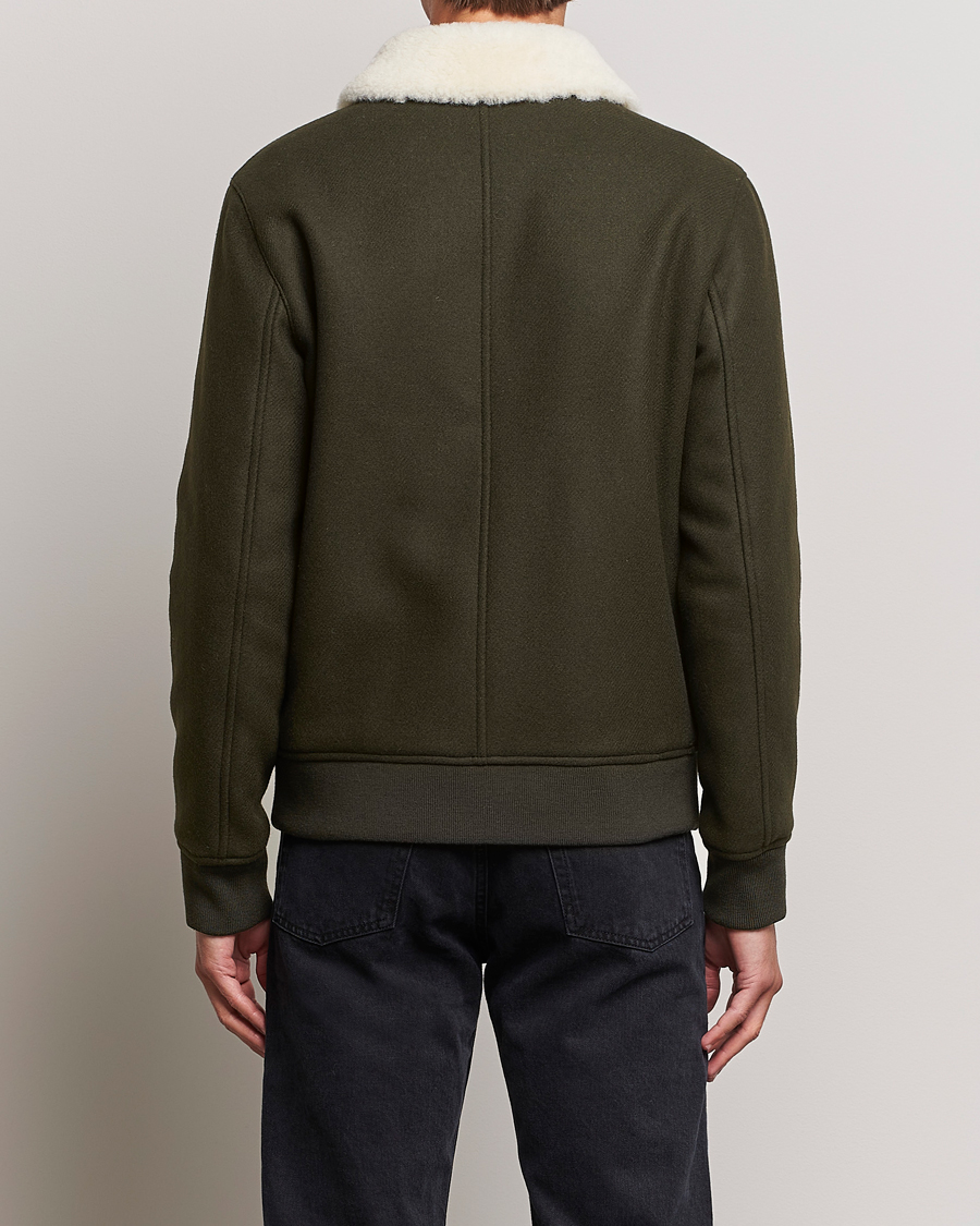 Herren | Jacken | A.P.C. | Ben Shearling Bomber Jacket Dark Green