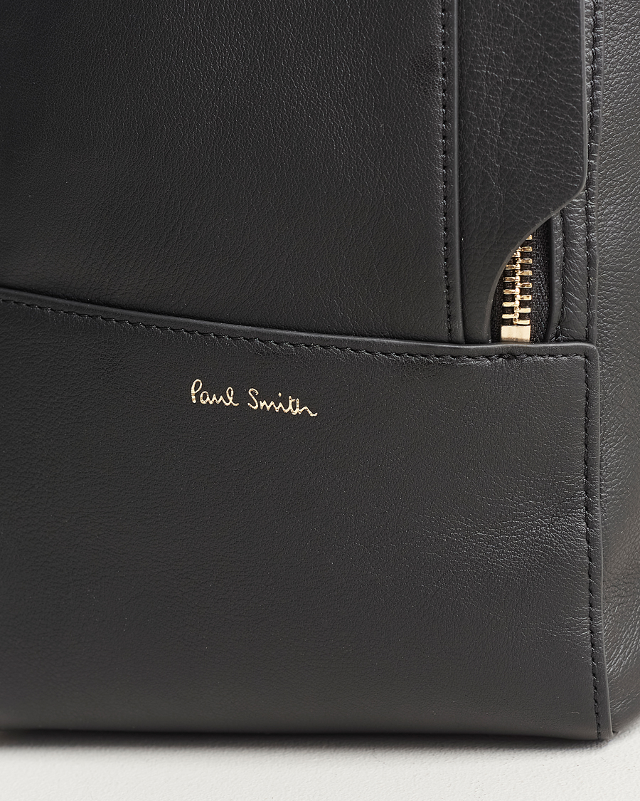 Herren | Paul Smith Leather Stripe Backpack Black | Paul Smith | Leather Stripe Backpack Black