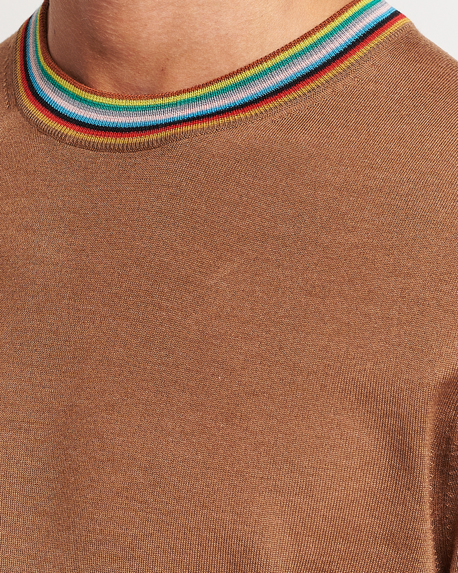 Herren | Pullover | Paul Smith | Wool/Silk Knitted Crew Neck Brown