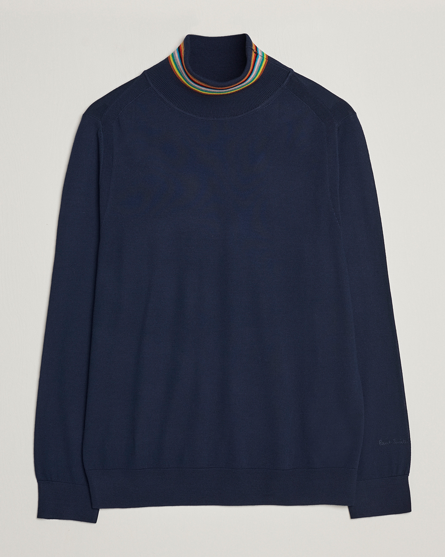 Herren |  | Paul Smith | Merino Wool Knitted Polo Navy