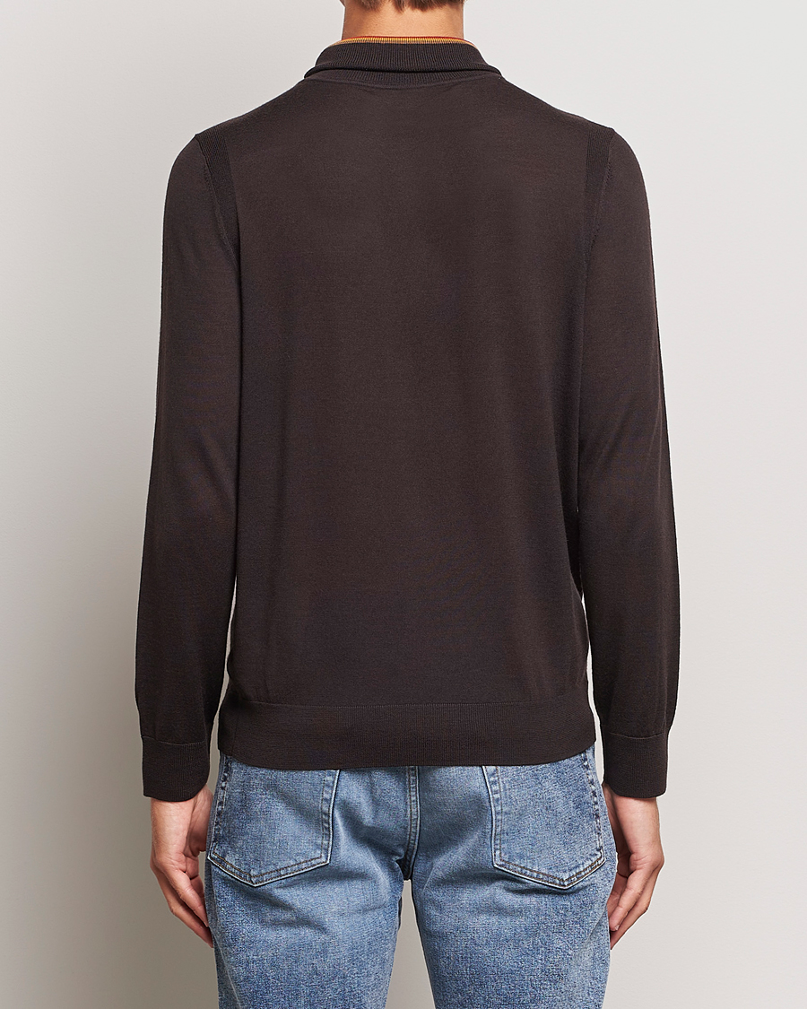 Herren | Pullover | Paul Smith | Merino Wool Knitted Polo Brown