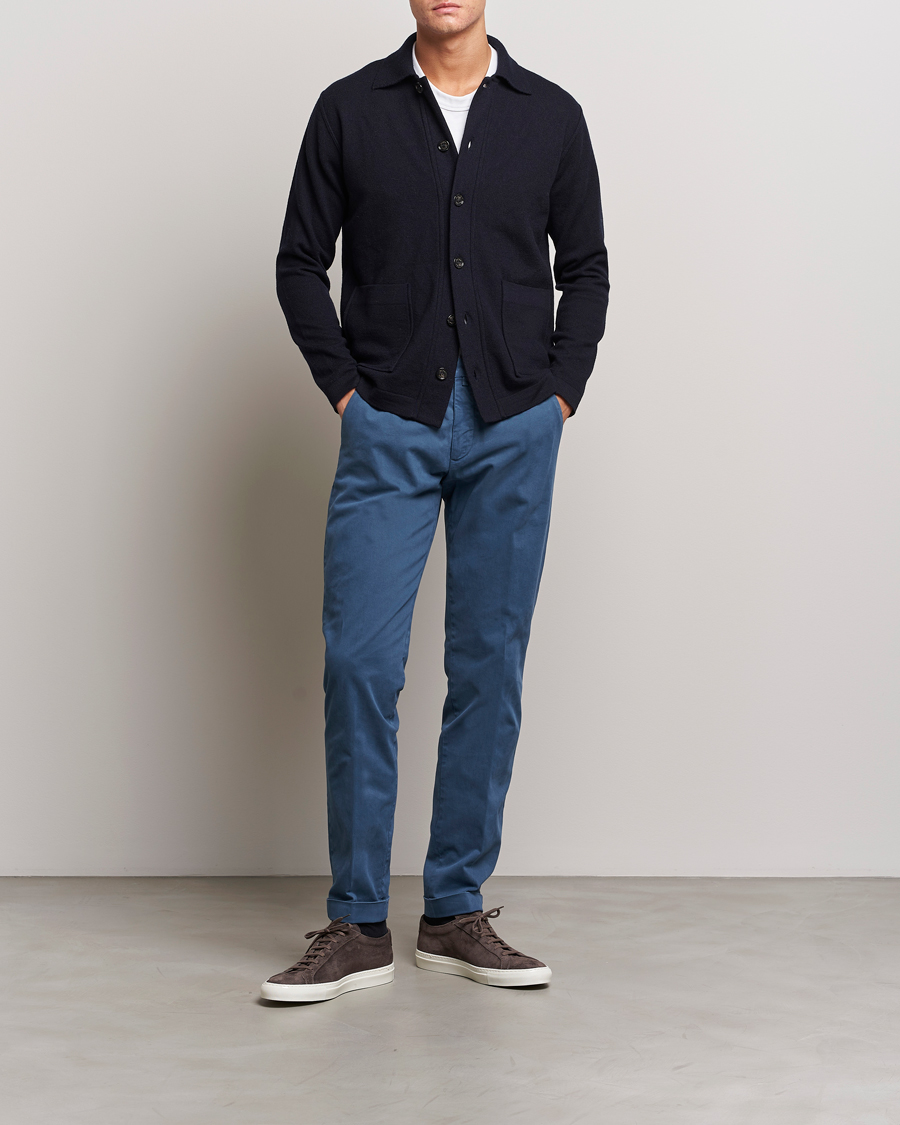 Herren | Hosen | Briglia 1949 | Slim Fit Cotton Stretch Chino Steel Blue