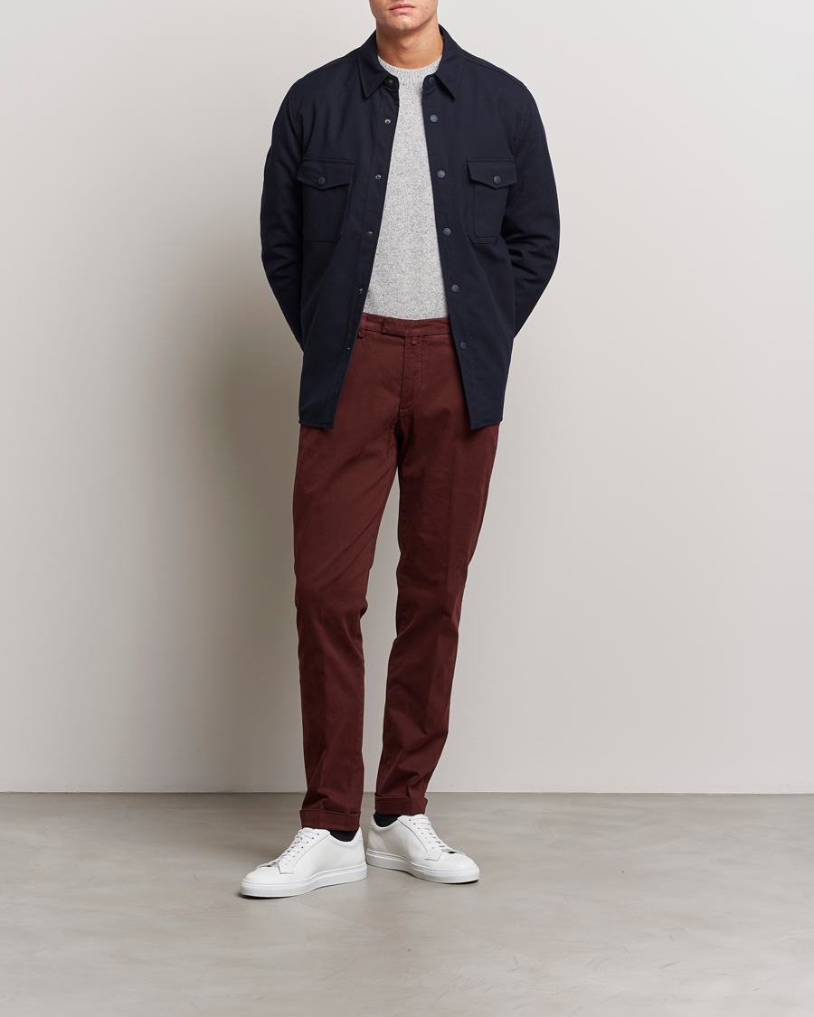 Herren | Hosen | Briglia 1949 | Slim Fit Cotton Stretch Chino Wine