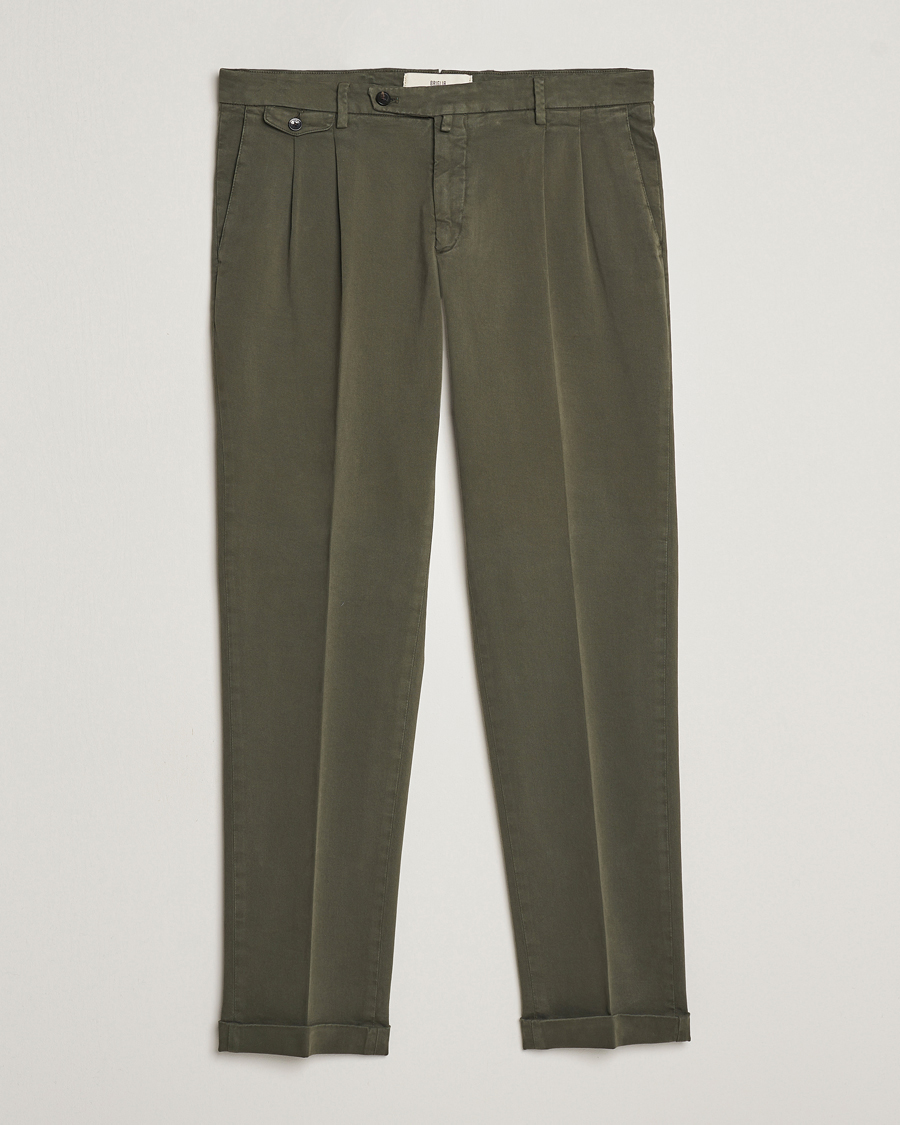 Herren |  | Briglia 1949 | Easy Fit Pleated Cotton Stretch Chino Military