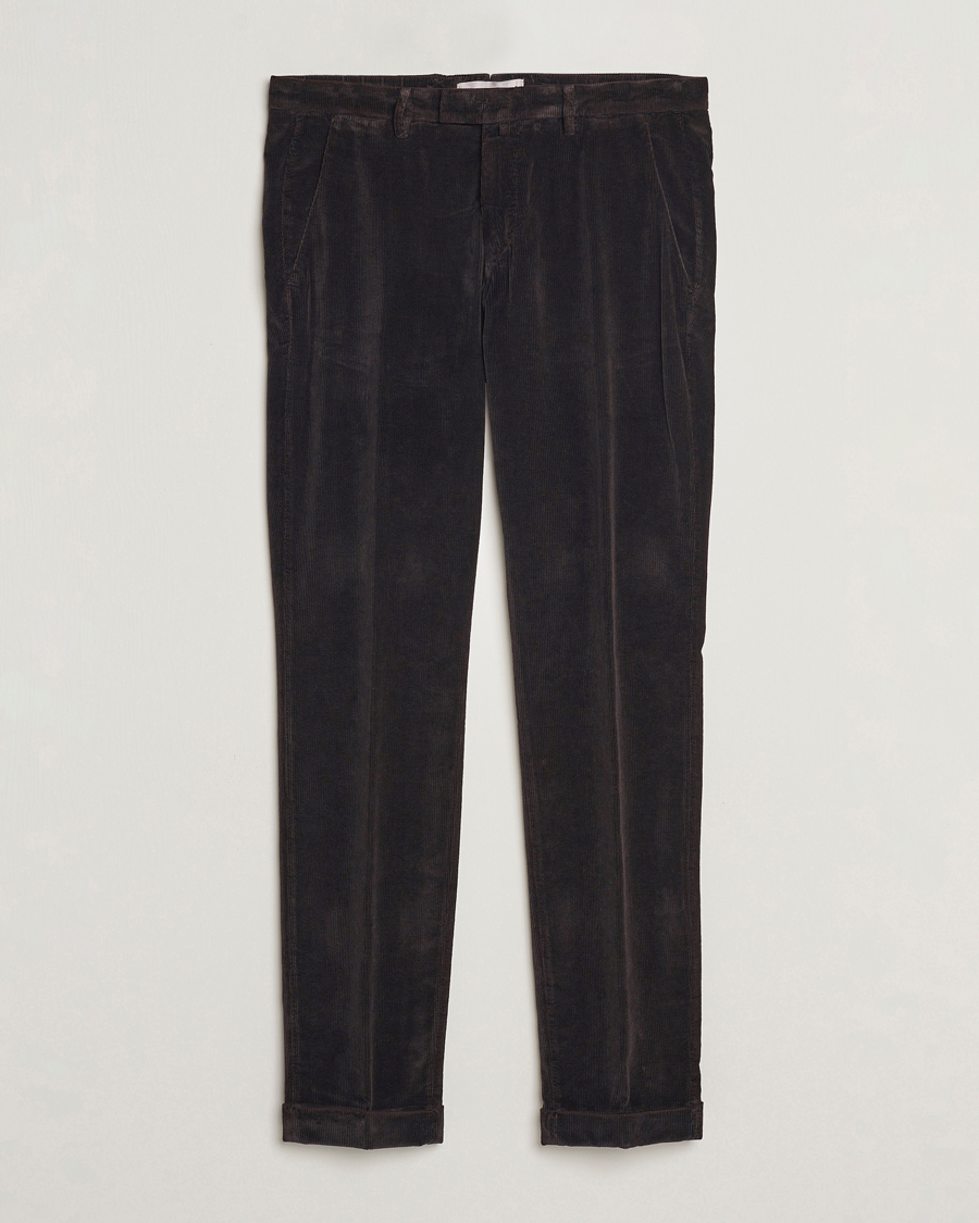 Herren |  | Briglia 1949 | Slim Fit Corduroy Trousers Dark Brown
