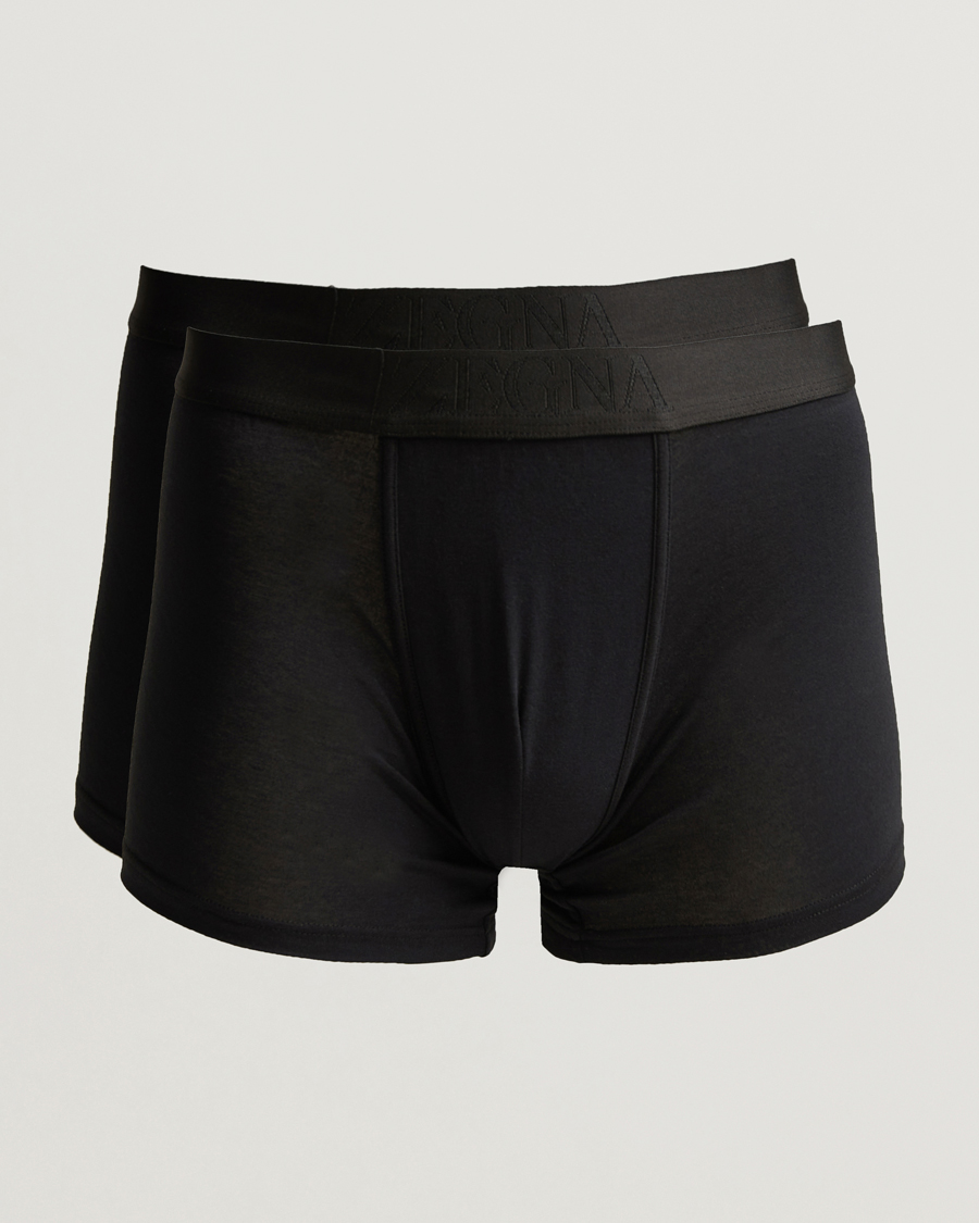 Herren | Unterwäsche | Zegna | 2-Pack Stretch Cotton Boxers Black