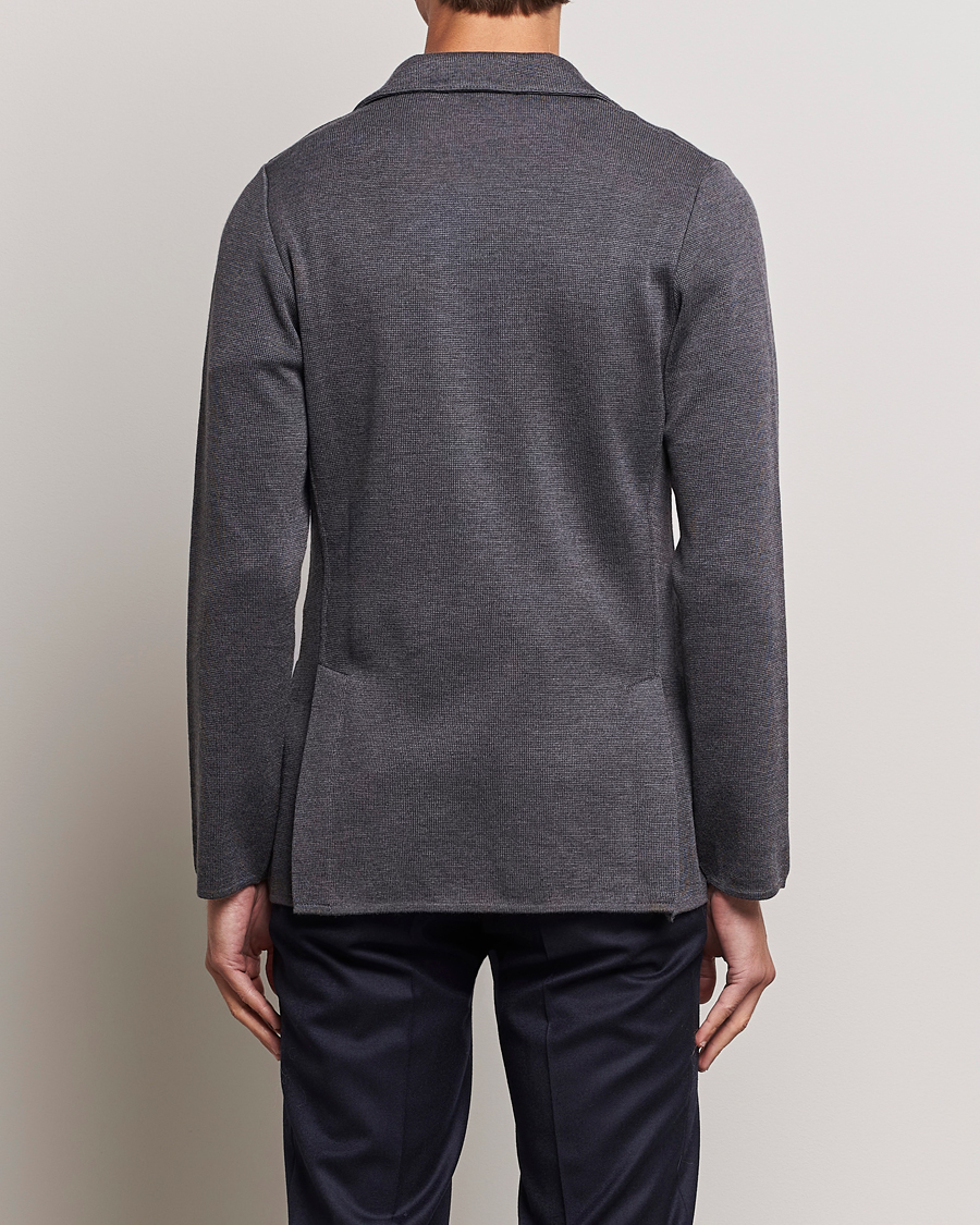 Herren | Sakkos | Lardini | Knitted Wool Blazer Grey