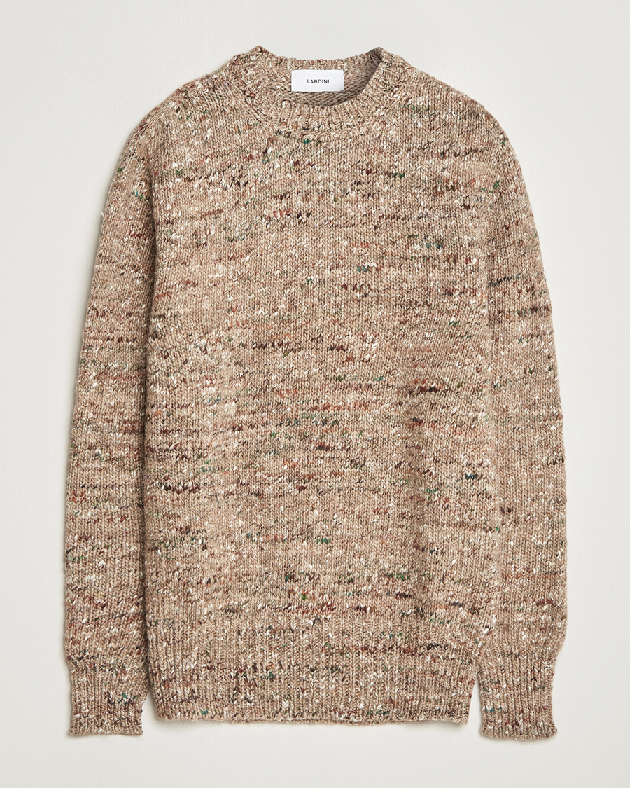 Herren | Lardini | Lardini | Wool/Alpaca/Silk Boucle Roundneck Beige