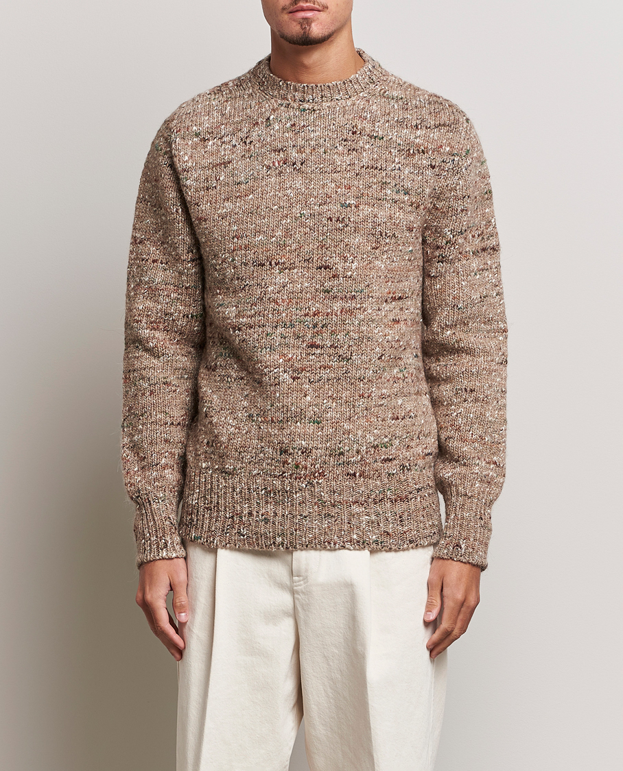 Herren | Lardini | Lardini | Wool/Alpaca/Silk Boucle Roundneck Beige