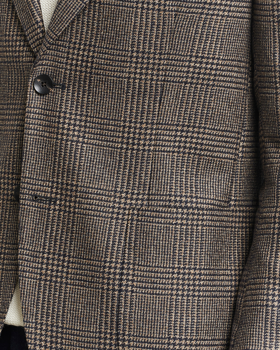 Herren | Sakkos | Lardini | Checked Wool Blazer Brown/Navy