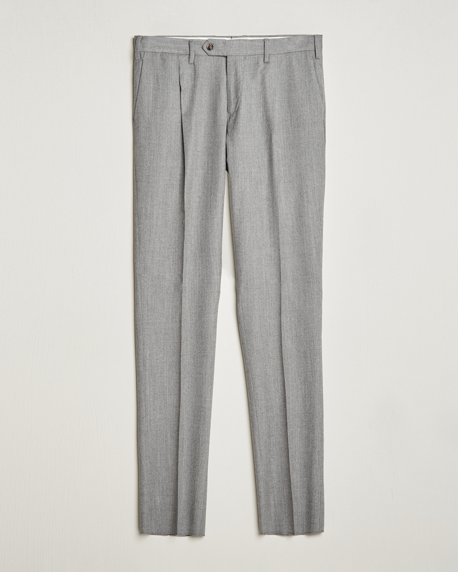 Herren | Flanellhosen | Lardini | Wool/Cashmere One Pleat Trousers Light Grey